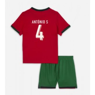 Kids Portugal Antonio Silva #4 Thuisshirt EK 2024 Voetbalshirts Korte Mouw (+ Korte broeken)