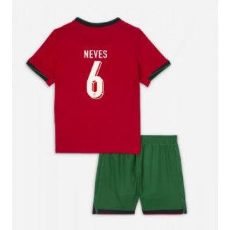 Kids Portugal Joao Neves #6 Thuisshirt EK 2024 Voetbalshirts Korte Mouw (+ Korte broeken)