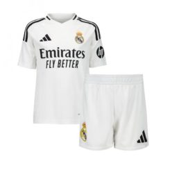 Kids Real Madrid Vinicius Junior #7 Thuisshirt 2024/25 Voetbalshirts Korte Mouw (+ Korte broeken)-1