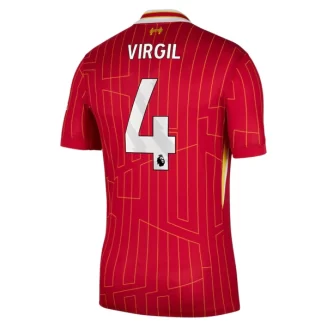 Liverpool Virgil van Dijk #4 Thuisshirt 2024-2025 Voetbalshirts Korte Mouw