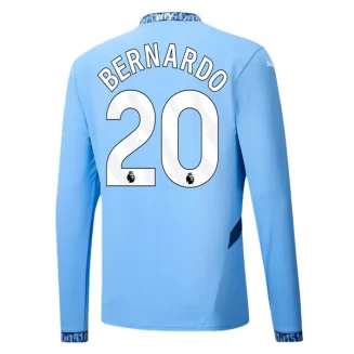 Manchester City Bernardo Silva #20 Thuisshirt 2024-2025 Voetbalshirts Lange Mouwen
