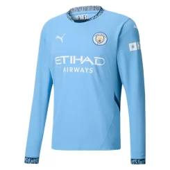 Manchester City Julian Alvarez #19 Thuisshirt 2024-2025 Voetbalshirts Lange Mouwen-1