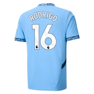 Manchester City Rodrigo #16 Thuisshirt 2024-2025 Voetbalshirts Korte Mouw