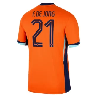 Nederland Frenkie de Jong #21 Thuisshirt EK 2024 Voetbalshirts Korte Mouw