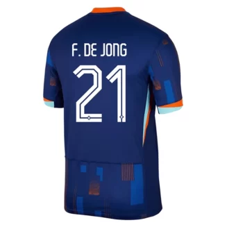 Nederland Frenkie de Jong #21 Uitshirt EK 2024 Voetbalshirts Korte Mouw