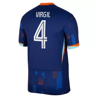 Nederland Virgil van Dijk #4 Uitshirt EK 2024 Voetbalshirts Korte Mouw