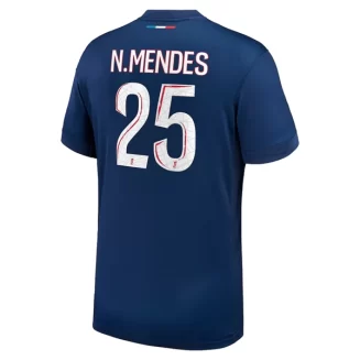 Paris Saint Germain PSG Nuno Mendes #25 Thuisshirt 2024-2025 Voetbalshirts Korte Mouw-1