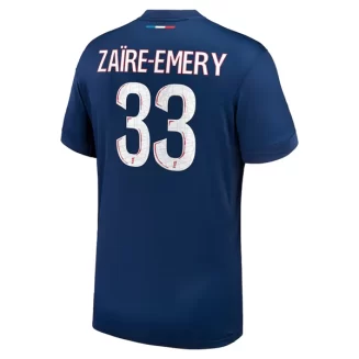 Paris Saint Germain PSG Warren Zaire-Emery #33 Thuisshirt 2024-2025 Voetbalshirts Korte Mouw