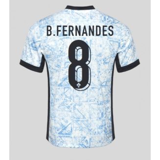 Portugal Bruno Fernandes #8 Uitshirt EK 2024 Voetbalshirts Korte Mouw