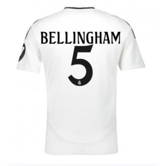 Real Madrid Jude Bellingham #5 Thuisshirt 2024/25 Voetbalshirts Korte Mouw