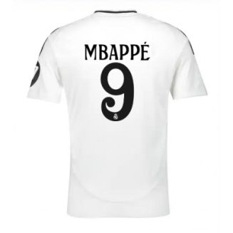 Real Madrid Kylian Mbappe #9 Thuisshirt 2024/25 Voetbalshirts Korte Mouw