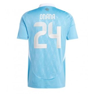 België Amadou Onana #24 Uitshirt EK 2024 Voetbalshirts Korte Mouw