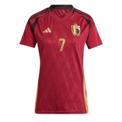 Dames België Kevin De Bruyne #7 Thuisshirt EK 2024 Voetbalshirts Korte Mouw-1