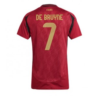 Dames België Kevin De Bruyne #7 Thuisshirt EK 2024 Voetbalshirts Korte Mouw
