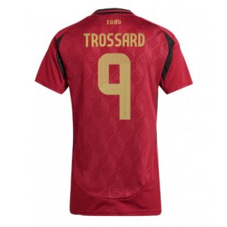 Dames België Leandro Trossard #9 Thuisshirt EK 2024 Voetbalshirts Korte Mouw