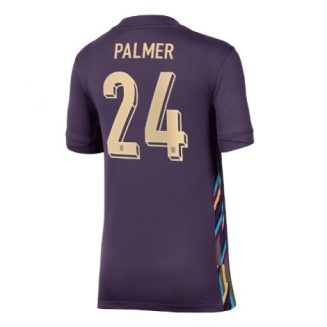 Dames Engeland Cole Palmer #24 Uitshirt EK 2024 Voetbalshirts Korte Mouw