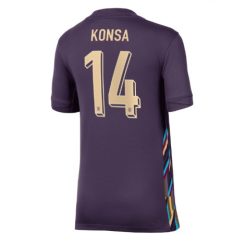 Dames Engeland Ezri Konsa #14 Uitshirt EK 2024 Voetbalshirts Korte Mouw