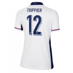 Dames Engeland Kieran Trippier #12 Thuisshirt EK 2024 Voetbalshirts Korte Mouw