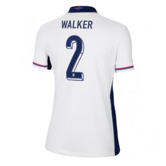 Dames Engeland Kyle Walker #2 Thuisshirt EK 2024 Voetbalshirts Korte Mouw