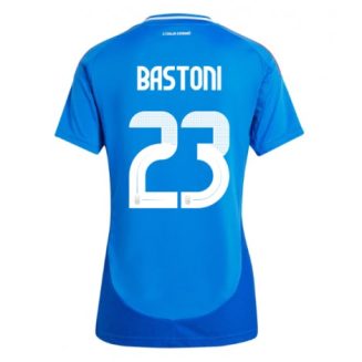 Dames Italië Alessandro Bastoni #23 Thuisshirt EK 2024 Voetbalshirts Korte Mouw