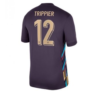 Engeland Kieran Trippier #12 Uitshirt EK 2024 Voetbalshirts Korte Mouw