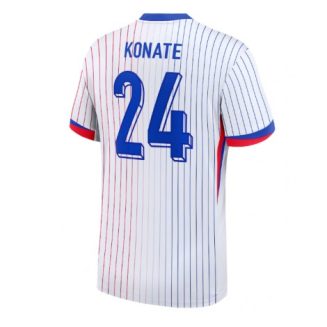 Frankrijk Ibrahima Konate #24 Uitshirt EK 2024 Voetbalshirts Korte Mouw