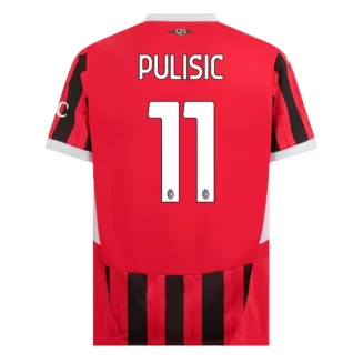 Goedkope AC Milan Christian Pulisic #11 Thuisshirt 2024-2025 Korte Mouw Kopen