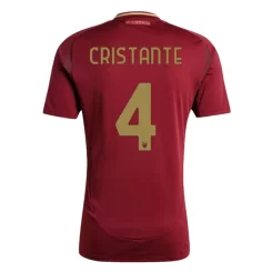 Goedkope AS Roma Bryan Cristante #4 Thuisshirt 2024-2025 Korte Mouw Kopen