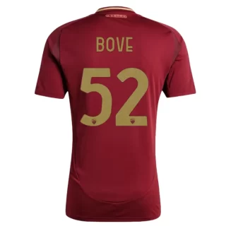 Goedkope AS Roma Edoardo Bove #52 Thuisshirt 2024-2025 Korte Mouw Kopen