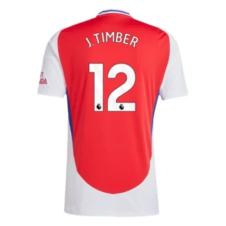 Goedkope Arsenal Jurrien Timber #12 Thuisshirt 2024-2025 Korte Mouw Kopen