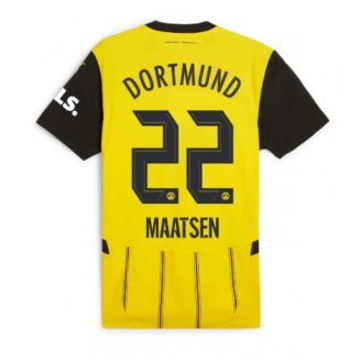 Goedkope Borussia Dortmund Ian Maatsen #22 Thuisshirt 2024-2025 Voetbalshirts Korte Mouw Kopen