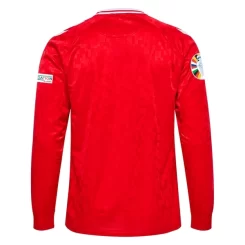 Goedkope EK 2024 Denemarken Thuisshirt Lange Mouwen Patch Kopen-1