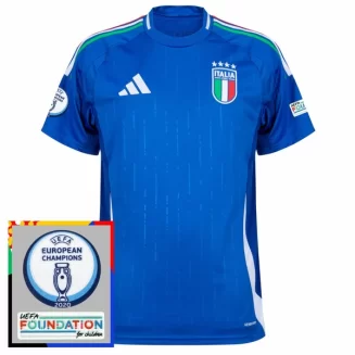 Goedkope EK 2024 Italië Thuisshirt Korte Mouw Patch Kopen