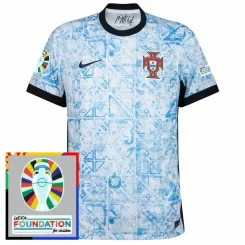 Goedkope EK 2024 Portugal Uitshirt Korte Mouw Patch Kopen