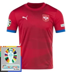 Goedkope EK 2024 Servië Thuisshirt Korte Mouw Patch Kopen