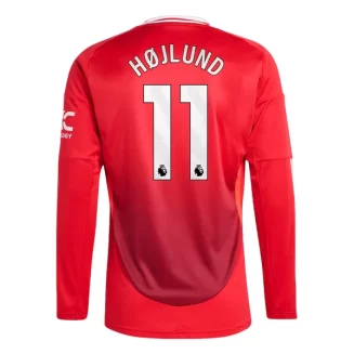 Goedkope Manchester United Rasmus Højlund #11 Thuisshirt 2024-2025 Lange Mouwen Kopen