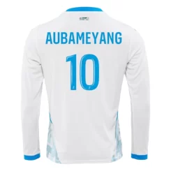 Goedkope Olympique de Marseille Pierre-Emerick Aubameyang #10 Thuisshirt 2024-2025 Lange Mouwen Kopen