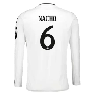 Goedkope Real Madrid Nacho #6 Thuisshirt 2024-2025 Lange Mouwen Kopen