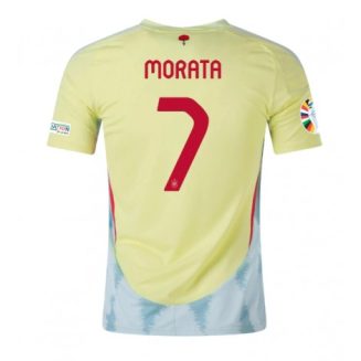 Goedkope Spanje Alvaro Morata #7 Uitshirt EK 2024 Voetbalshirts Korte Mouw Kopen