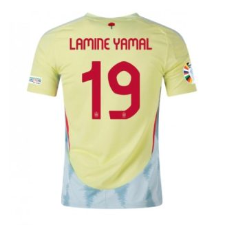 Goedkope Spanje Lamine Yamal #19 Uitshirt EK 2024 Voetbalshirts Korte Mouw Kopen