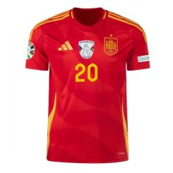 Goedkope Spanje Pedri Gonzalez #20 Thuisshirt EK 2024 Voetbalshirts Korte Mouw Kopen-1