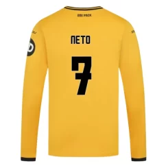 Goedkope Wolves Pedro Neto #7 Thuisshirt 2024-2025 Lange Mouwen Kopen