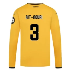 Goedkope Wolves Rayan Ait-Nouri #3 Thuisshirt 2024-2025 Lange Mouwen Kopen