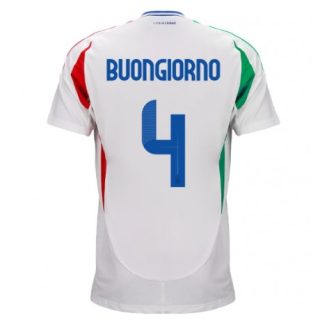 Italië Alessandro Buongiorno #4 Uitshirt EK 2024 Voetbalshirts Korte Mouw