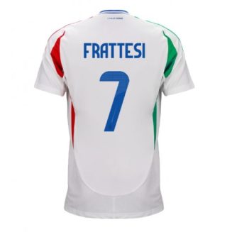 Italië Davide Frattesi #7 Uitshirt EK 2024 Voetbalshirts Korte Mouw