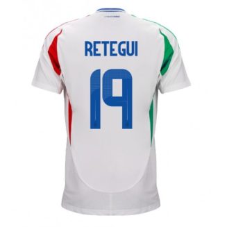 Italië Mateo Retegui #19 Uitshirt EK 2024 Voetbalshirts Korte Mouw