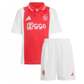 Kids AFC Ajax Thuisshirt 2024-2025 Voetbalshirts Korte Mouw (+ Korte broeken)