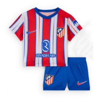 Kids Atletico Madrid Thuisshirt 2024-2025 Voetbalshirts Korte Mouw (+ Korte broeken)