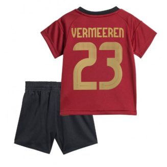 Kids België Arthur Vermeeren #23 Thuisshirt EK 2024 Voetbalshirts Korte Mouw (+ Korte broeken)