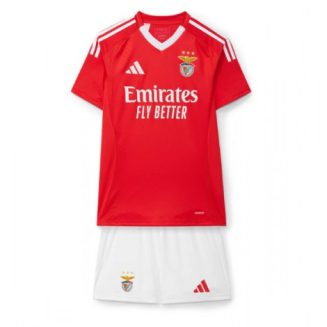Kids Benfica Thuisshirt 2024-2025 Voetbalshirts Korte Mouw (+ Korte broeken)